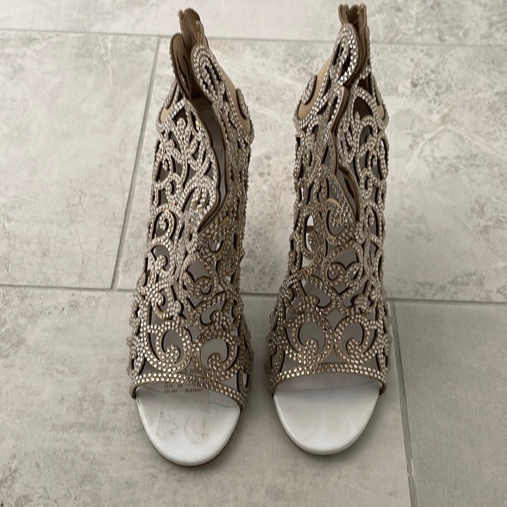 Rene caovilla open toed, heeled sandal bootie. Worn only once.